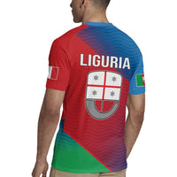 Italy Liguria Rugby Jersey Emblem With Flag Style LT19