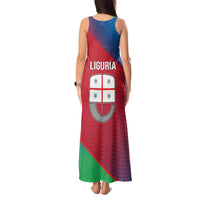 Italy Liguria Tank Maxi Dress Emblem With Flag Style LT19