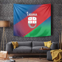 Italy Liguria Tapestry Emblem With Flag Style - Wonder Print Shop