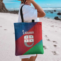 Italy Liguria Tote Bag Emblem With Flag Style - Wonder Print Shop