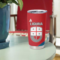 Italy Liguria Tumbler Cup Emblem With Flag Style - Wonder Print Shop