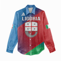 Italy Liguria Women Casual Shirt Emblem With Flag Style LT19