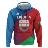 Italy Liguria Zip Hoodie Emblem With Flag Style LT19
