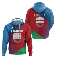 Italy Liguria Zip Hoodie Emblem With Flag Style LT19