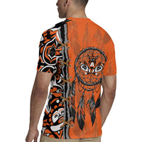 Canada Indigenous Orange Shirt Day Rugby Jersey Haida Dreamcatcher Art