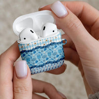 Oktoberfest Bavarian Heritage AirPods Case Edelweiss Beer Festival Blue Pattern