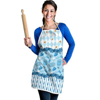 Oktoberfest Bavarian Heritage Apron Edelweiss Beer Festival Blue Pattern