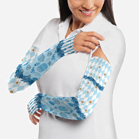 Oktoberfest Bavarian Heritage Arm Sleeves Edelweiss Beer Festival Blue Pattern