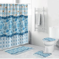 Oktoberfest Bavarian Heritage Bathroom Set Edelweiss Beer Festival Blue Pattern