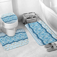 Oktoberfest Bavarian Heritage Bathroom Set Edelweiss Beer Festival Blue Pattern
