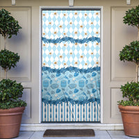 Oktoberfest Bavarian Heritage Door Cover Edelweiss Beer Festival Blue Pattern