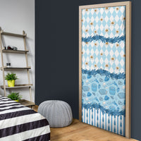 Oktoberfest Bavarian Heritage Door Cover Edelweiss Beer Festival Blue Pattern
