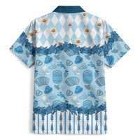 Oktoberfest Bavarian Heritage Hawaiian Shirt Edelweiss Beer Festival Blue Pattern