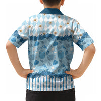 Oktoberfest Bavarian Heritage Hawaiian Shirt Edelweiss Beer Festival Blue Pattern