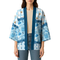 Oktoberfest Bavarian Heritage Kimono Edelweiss Beer Festival Blue Pattern