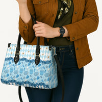 Oktoberfest Bavarian Heritage Leather Bag Edelweiss Beer Festival Blue Pattern