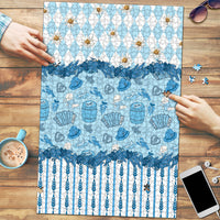 Oktoberfest Bavarian Heritage Puzzle Edelweiss Beer Festival Blue Pattern