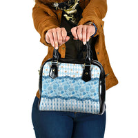 Oktoberfest Bavarian Heritage Shoulder Handbag Edelweiss Beer Festival Blue Pattern