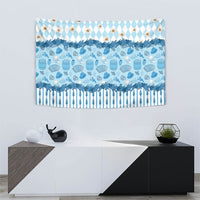 Oktoberfest Bavarian Heritage Tapestry Edelweiss Beer Festival Blue Pattern