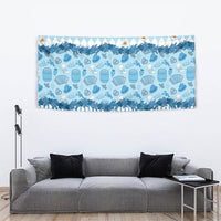 Oktoberfest Bavarian Heritage Tapestry Edelweiss Beer Festival Blue Pattern