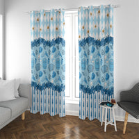 Oktoberfest Bavarian Heritage Window Curtain Edelweiss Beer Festival Blue Pattern