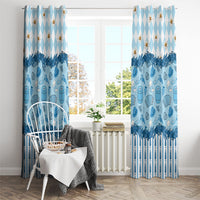 Oktoberfest Bavarian Heritage Window Curtain Edelweiss Beer Festival Blue Pattern