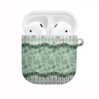 Oktoberfest Bavarian Heritage AirPods Case Edelweiss Beer Festival Green Pattern