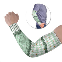 Oktoberfest Bavarian Heritage Arm Sleeves Edelweiss Beer Festival Green Pattern
