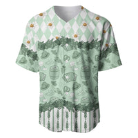 Oktoberfest Bavarian Heritage Baseball Jersey Edelweiss Beer Festival Green Pattern