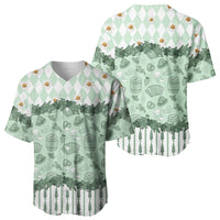 Oktoberfest Bavarian Heritage Baseball Jersey Edelweiss Beer Festival Green Pattern