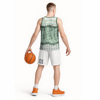 Oktoberfest Bavarian Heritage Basketball Jersey Edelweiss Beer Festival Green Pattern