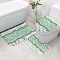 Oktoberfest Bavarian Heritage Bathroom Set Edelweiss Beer Festival Green Pattern