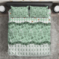 Oktoberfest Bavarian Heritage Bedding Set Edelweiss Beer Festival Green Pattern