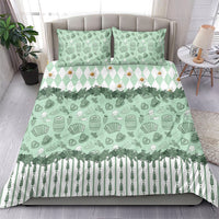 Oktoberfest Bavarian Heritage Bedding Set Edelweiss Beer Festival Green Pattern