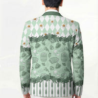 Oktoberfest Bavarian Heritage Blazer Edelweiss Beer Festival Green Pattern