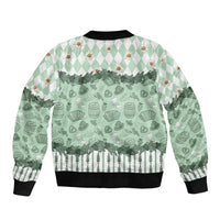 Oktoberfest Bavarian Heritage Bomber Jacket Edelweiss Beer Festival Green Pattern