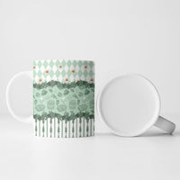 Oktoberfest Bavarian Heritage Ceramic Mug Edelweiss Beer Festival Green Pattern