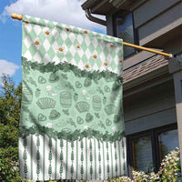 Oktoberfest Bavarian Heritage Garden Flag Edelweiss Beer Festival Green Pattern
