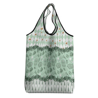 Oktoberfest Bavarian Heritage Grocery Bag Edelweiss Beer Festival Green Pattern