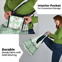 Oktoberfest Bavarian Heritage Grocery Bag Edelweiss Beer Festival Green Pattern
