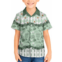 Oktoberfest Bavarian Heritage Hawaiian Shirt Edelweiss Beer Festival Green Pattern