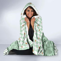 Oktoberfest Bavarian Heritage Hooded Blanket Edelweiss Beer Festival Green Pattern