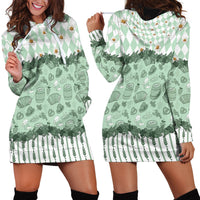Oktoberfest Bavarian Heritage Hoodie Dress Edelweiss Beer Festival Green Pattern