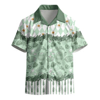 Oktoberfest Bavarian Heritage Kid Hawaiian Shirt Edelweiss Beer Festival Green Pattern