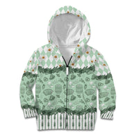 Oktoberfest Bavarian Heritage Kid Hoodie Edelweiss Beer Festival Green Pattern