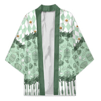Oktoberfest Bavarian Heritage Kimono Edelweiss Beer Festival Green Pattern