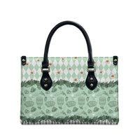 Oktoberfest Bavarian Heritage Leather Bag Edelweiss Beer Festival Green Pattern