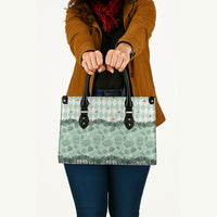Oktoberfest Bavarian Heritage Leather Bag Edelweiss Beer Festival Green Pattern