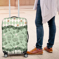Oktoberfest Bavarian Heritage Luggage Cover Edelweiss Beer Festival Green Pattern