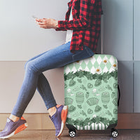 Oktoberfest Bavarian Heritage Luggage Cover Edelweiss Beer Festival Green Pattern